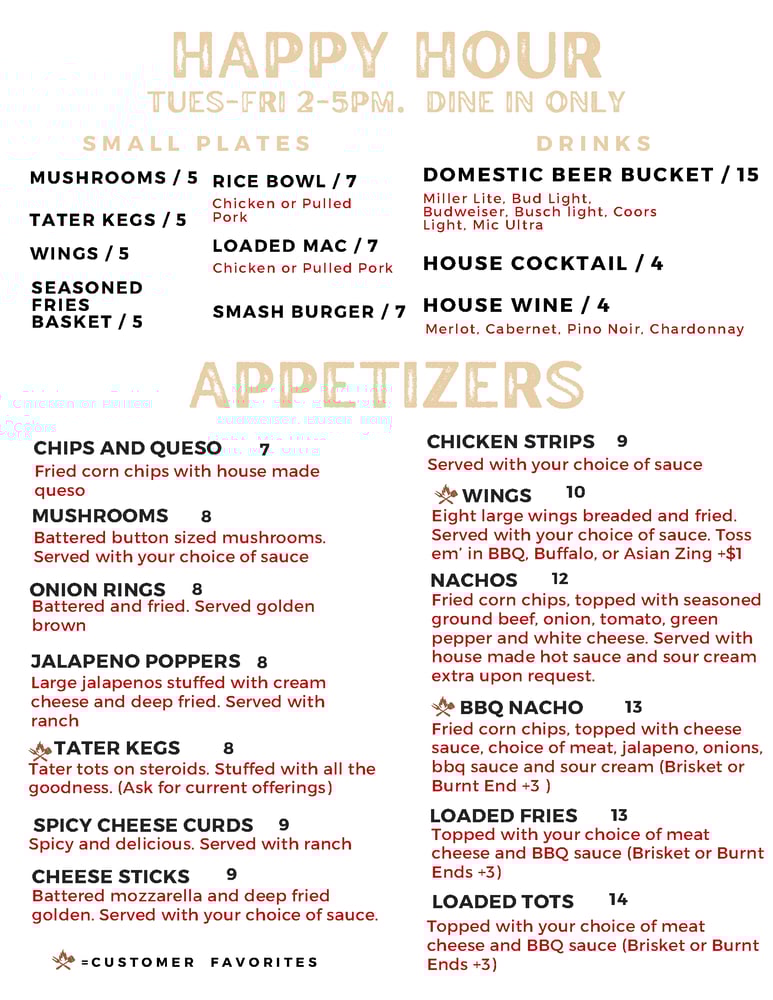 Jack's Roadside BBQ Menu